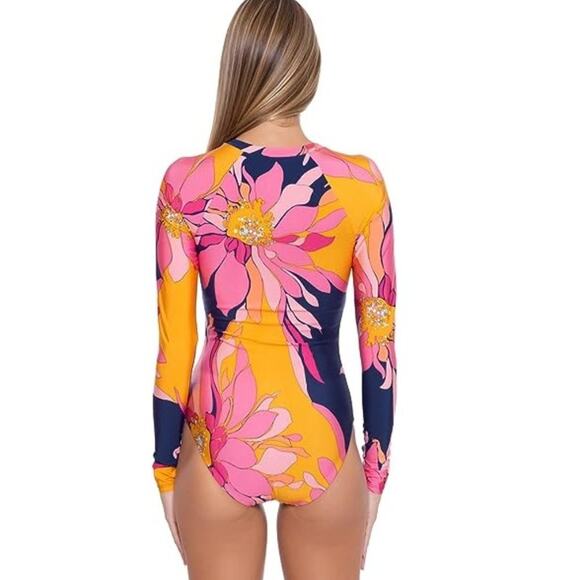 Trina Turk Multi Breeze One Piece Swimsuit  Medium - Picture 8 of 8